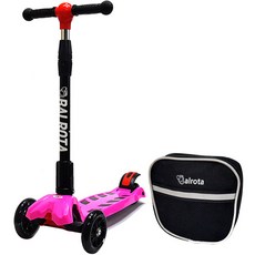 발로타 아동용 접이식 발광 킥보드 + 가방 세트, 킥보드(핑크), 가방(블랙), 1개 출산/유아동/완구/교구 반품 최저가 21,050원