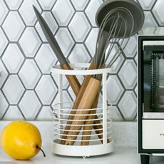 비스비바 크림 와이어 수저통, 아이보리, 1개 주방용품/수저통/수저받침 반품 최저가 8,450원