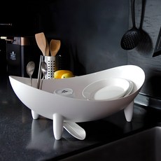 올리빙 커브 와이드 물빠짐 식기건조대, 1단, 화이트, 1개 주방용품/주방수납/정리 반품 최저가 7,520원