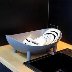 올리빙 커브 와이드 물빠짐 식기건조대, 1단, 그레이, 1개 주방용품/주방수납/정리 반품 최저가 7,620원