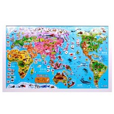 [바니랜드] 세계지도 자석퍼즐 액자, 1개, 179피스 완구_취미/학습완구/교구 반품 최저가 38,480원
