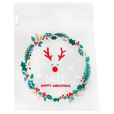 크리스마스 접착봉투 루돌프 13 x 13, 레드 + 그린 + 금분, 50개입 문구/오피스/데코/포장용품 반품 최저가 3,750원