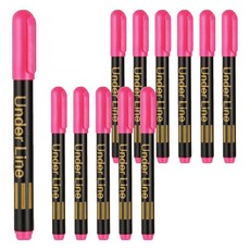 문화연필 언더라인 형광펜 12p, 핑크 문구/오피스/학용품/수업준비 반품 최저가 2,340원