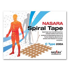나사라 스파이럴 스포츠 테이프 C type 2p x 20개, 1세트 스포츠_레저/등산/아웃도어 반품 최저가 4,700원