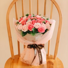 아스파시아 조화 50송이 비누장미꽃다발, 핑크, 1개 홈인테리어/홈데코/디퓨저 반품 최저가 24,740원