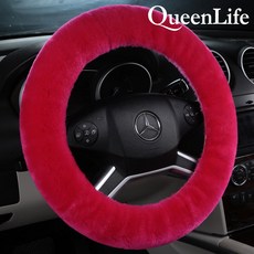 퀸라이프 천연 양모 양돌이 핸들커버, 핫핑크 자동차용품/인테리어 반품 최저가 27,360원