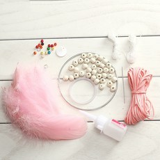 가팡 드림캐쳐 DIY재료세트 dream02505, 1세트, 핑크 홈인테리어/DIY 패키지 반품 최저가 5,300원