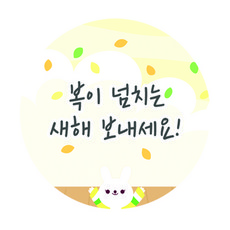도나앤데코 희망찬 새해보내기 꽃잎과 새침토끼 5cm 원형 스티커, 혼합 색상, 60개입 문구/오피스/데코/포장용품 반품 최저가 5,900원