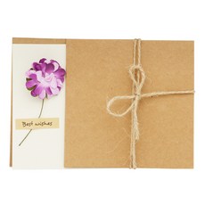 도나앤데코 클로이 편지지 + 크라프트 봉투 + 종이꽃데코, 퍼플, 5세트 문구/오피스/카드/엽서/봉투 반품 최저가 8,640원