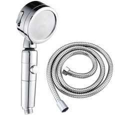 원터치 3단조절 절수샤워헤드 + 고급 스테인리스 메탈호스 2m 세트, 1개, 실버 홈인테리어/욕실용품 반품 최저가 12,700원