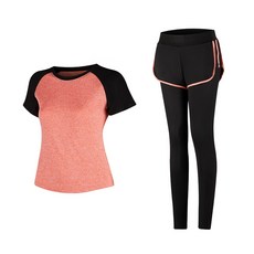 나야스타일 여성용 요가 반팔 상의 + 반바지 레깅스 세트 2205 스포츠/레저/여성스포츠의류 반품 최저가 16,400원