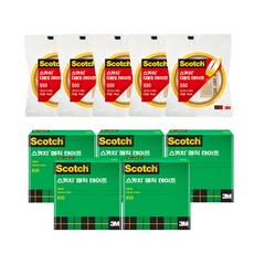 쓰리엠 다용도 테이프 550 리필 12mm x 20m 5p + 매직 테이프 리필 18mm x 15m 5p, 혼합색상, 1세트 문구/오피스/사무용품 전문관 반품 최저가 4,530원