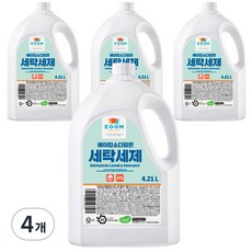 줌 베이직 베이킹소다 담은 액체 세탁세제, 4.21L, 4개 생활용품/액체세제 반품 최저가 16,100원