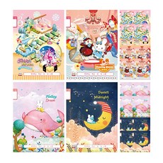 영아트 여아용 1-2 무제노트 17줄 24매, 랜덤 발송, 20개 문구/오피스/학용품/수업준비 반품 최저가 9,320원