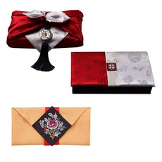 팔복상회 예단함 현금예단함 홍색 + 예단비봉투 황금색, 혼합 색상, 1세트 문구/오피스/카드/엽서/봉투 반품 최저가 14,100원