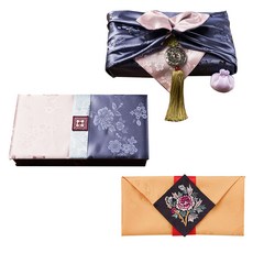 팔복상회 예단함 현금예단함 연분홍색 + 예단비봉투 황금색, 혼합 색상, 1세트 문구/오피스/카드/엽서/봉투 반품 최저가 14,100원