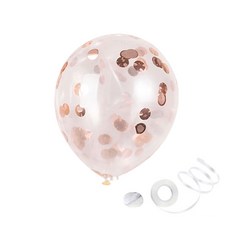 파티팡 컨페티벌룬 은박 로즈골드 30cm 50p + 컬링리본50m + 양면테이프50p, 1세트 문구/오피스/파티/이벤트 반품 최저가 14,780원