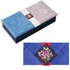 팔복상회 현금예단함 쪽빛색 + 예단비봉투 청색, 혼합 색상, 1세트 문구/오피스/카드/엽서/봉투 반품 최저가 14,100원