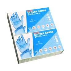 글러브센스 니트릴 장갑 S, 블루, 소(S), 2개 주방용품/일회용품/종이컵 반품 최저가 12,140원