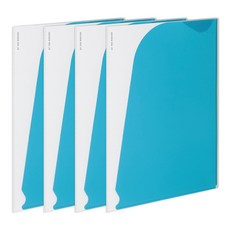 고쿠요 노비타 알파 홀더화일 A4, 투명 + 파랑, 4개 문구/오피스/사무용품 전문관 반품 최저가 11,620원