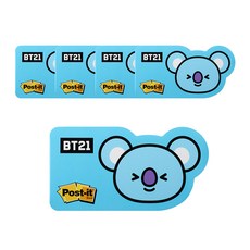 쓰리엠 포스트잇 강한점착용 모양노트 654 BT21, 코야, 5개입 문구/오피스/캐릭터 문구 반품 최저가 4,690원