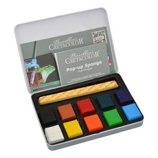 크레타칼라 수채 물감 고체케익 + Pop up 스폰지 세트 41510, 10색 문구/오피스/미술/화방용품 반품 최저가 15,600원
