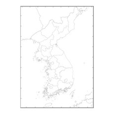 지도닷컴 한반도백지도 도광역시경계선 양면코팅형 78 x 110 cm + 케이스, 1세트 문구/오피스/학용품/수업준비 반품 최저가 7,150원