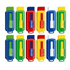 스테들러 슬라이딩 지우개 칼라라인 본체, 랜덤 발송, 12개입 문구/오피스/학용품/수업준비 반품 최저가 19,530원