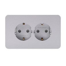 제일전기 전등 스위치 커버 콘센트 가로 2구 실버, 1개 생활용품/생활전기용품 반품 최저가 6,900원