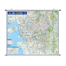 지도닷컴 최신 서울 수도권 지도 족자 110 x 93 cm + 전국 행정 도로지도, 1세트 문구/오피스/학용품/수업준비 반품 최저가 38,340원