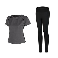 나야스타일 여성용 요가복 반팔 상의 + 레깅스 세트 1932 스포츠/레저/여성스포츠의류 반품 최저가 14,310원