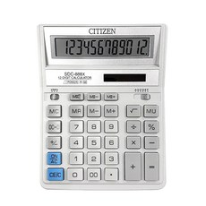 시티즌 대형 탁상용 전자 계산기 SDC-888XWH 12단, 아이보리, 1개 문구/오피스/사무용품 전문관 반품 최저가 18,610원