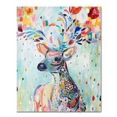 아디코 DIY 페인팅 일러스트 명화그리기 40 x 50 cm, 무지개행운의 사슴(PEE16) 문구/오피스/미술/화방용품 반품 최저가 6,120원