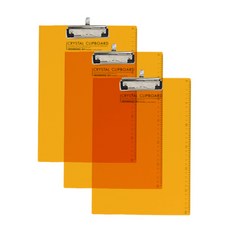 희망화일 크리스탈 클립보드 A4, 노랑, 3개 문구/오피스/학용품/수업준비 반품 최저가 6,170원