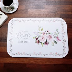 신아리빙산업 장미 식탁매트, 혼합색상, 43.5 x 28.5 cm, 6개 주방용품/주방잡화 반품 최저가 13,700원