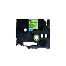 브라더 호환 라벨테이프 18mm TZ-D41, 형광녹색바탕 + 검정글자 문구/오피스/사무용품 전문관 반품 최저가 4,000원