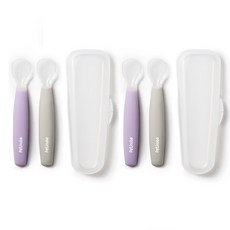 쁘띠누베 국내 제조 실리콘 이유식스푼 + 케이스 세트, GRAY + PURPLE, 2세트 출산/유아동/이유용품/유아식기 반품 최저가 15,570원