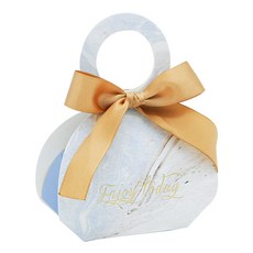 도나앤데코 소피 리본장식 라운드 손잡이 선물상자 enjoy today 연한 블루마블 10p + 리본 브라운 10p, 혼합 색상, 1세트 문구/오피스/캐릭터 문구 반품 최저가 2,920원