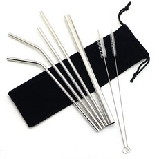 스텐빨대 7종 + 파우치 세트, 1세트 주방용품/빨대/스트로우 반품 최저가 4,570원