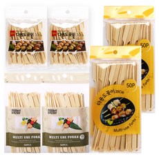 유하우스 손잡이 대나무꼬지 대 100p + 중 100p + 소 100p, 1세트 주방용품/일회용품/종이컵 반품 최저가 5,770원