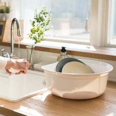 블랑오브제 설거지통 원형, 2개, 화이트 주방용품/주방수납/정리 반품 최저가 8,780원