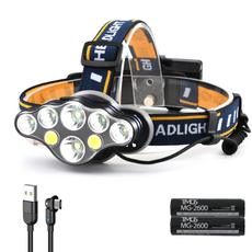 티엠지에스 USB충전식 8LED 헤드랜턴 풀세트, 혼합 색상, 1세트 undefined/undefined 반품 최저가 26,470원