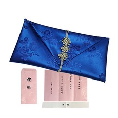 지성 현금예단 파우치형 매듭보자기 + 고급 예단봉투, 남색, 1매 문구/오피스/카드/엽서/봉투 반품 최저가 6,480원