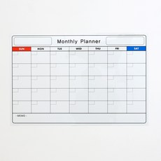 붙이는 화이트보드 시트지, 영문월간계획표, 60 x 40 cm 홈인테리어/셀프인테리어 반품 최저가 13,060원
