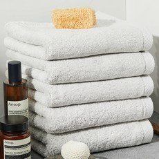 소프트터치 프리미엄 코튼 호텔타올 200g 40수 코마사, 멜란지, 5개 홈인테리어/수건/타월 반품 최저가 16,400원