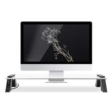 천하지엘씨 스마트독브릿지 컴팩트 모니터 받침대 USB 3.0, 블랙 + 투명유리, 1개 문구/오피스/사무용품 전문관 반품 최저가 37,620원