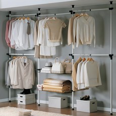 가화홈시스 기본형 5단 옷걸이 2단 수납바구니형 행거 N3LB4502, 아이보리 + 검정 홈인테리어/싱글하우스 반품 최저가 41,910원