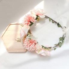 브로키 플라워 화관, 프렌치핑크 홈인테리어/원예/가드닝 반품 최저가 9,060원