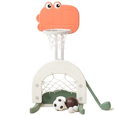 BeneBene 헬로 디노 3in1 멀티 농구대, 그린, 1세트 완구_취미/실내대형완구 반품 최저가 35,300원