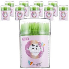 리빙웰 녹말 이쑤시개 원통 중, 250개입, 10개 주방용품/일회용품/종이컵 반품 최저가 12,570원